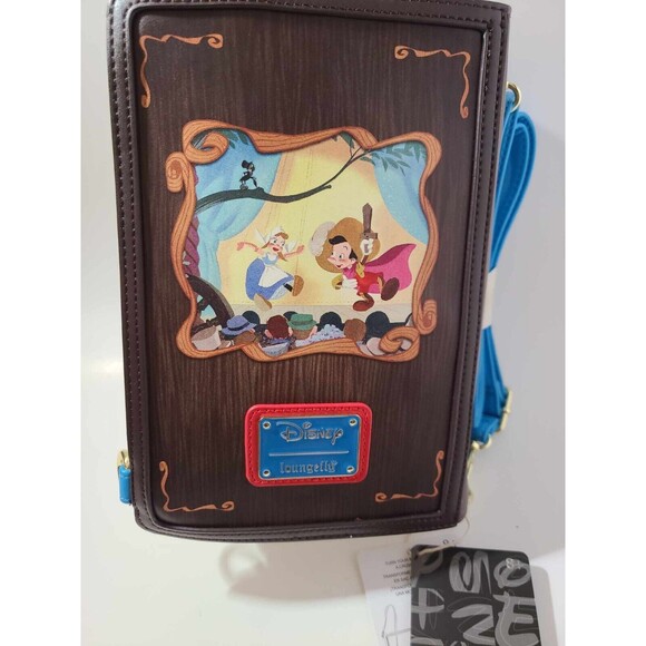 Official Pinocchio 1940 Classic Book Faux Leather Crossbody Bag NEW Loungefly - Picture 5 of 7